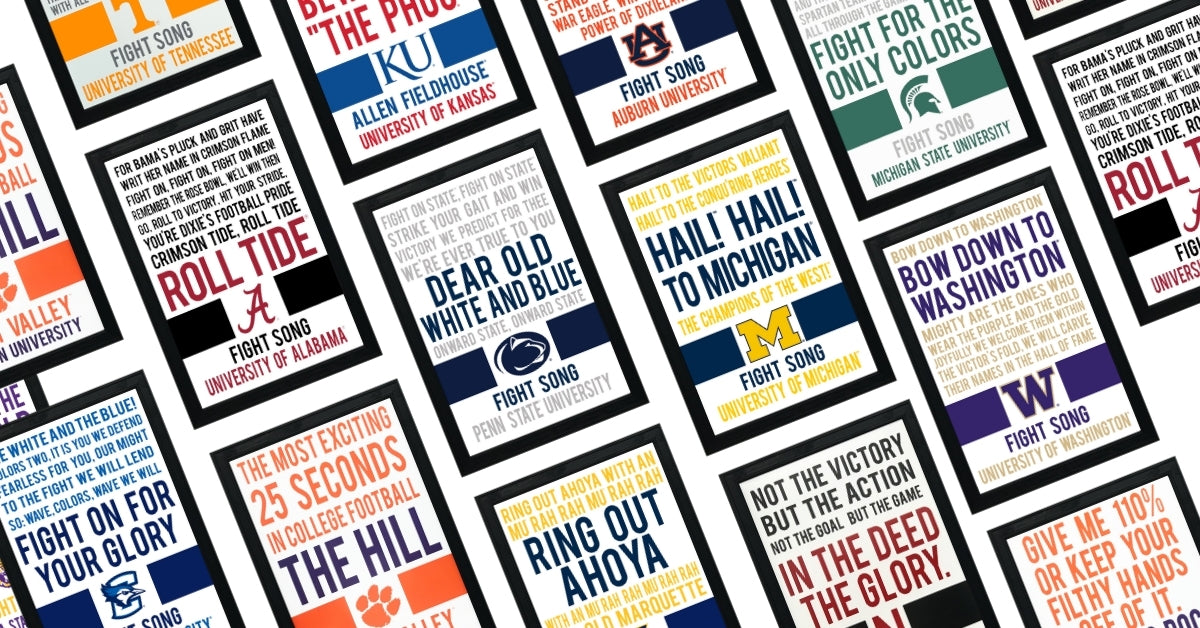 All College Sports Poster Art Prints