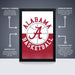 The image is a poster for Alabama Basketball featuring the team's logo and text.