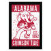 The image is a framed poster featuring the Alabama Crimson Tide football team's mascot, an elephant, wearing a jersey with the letter "A" on it.