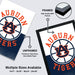 The image is a promotional poster for the Auburn Tigers, featuring the team's logo and text. It includes a comparison between a framed and an unframed version of the poster, highlighting the differences in size and quality. The poster is available in multiple sizes, including 11x17, 13x19, 18x24, and 24x36 inches.