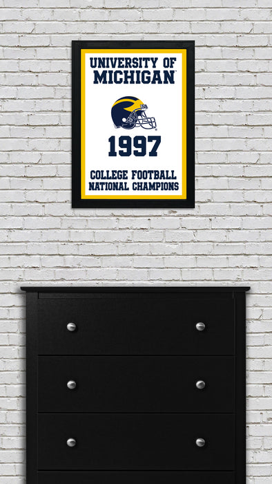 Limited Edition 1997 College Football National Champions Michigan Wolverines Poster - Gifts for Michigan Fans - 13x19"