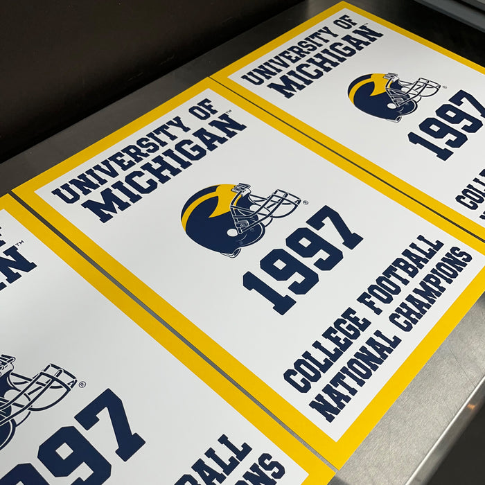 Limited Edition 1997 College Football National Champions Michigan Wolverines Poster - Gifts for Michigan Fans - 13x19"