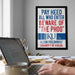 a framed poster on a wall with the text "PAY HEED ALL WHO ENTER BEWARE OF 'THE PHOG' KU Allen Fieldhouse UNIVERSITY OF KANSAS" displayed prominently. In the foreground, there is a laptop and a coffee cup on a desk, suggesting a workspace or office setting.
