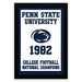 The image is a framed poster for Penn State University, celebrating their 1982 college football national championship victory.