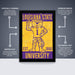 The image is a framed poster featuring the LSU tiger mascot, which is a college sports poster. The poster is labeled as " Officially Licensed" and "Premium Printed". It is a flat-profile poster with a distressed, vintage look. The poster is designed to be a perfect gift for the university, as it is a college sports poster with a unique design.