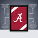 The image is a poster featuring the Alabama A&M University logo, which is a red and white design. The poster is described as " Officially Licensed" and "Premium Printed", indicating that it is a high-quality, professionally printed poster. The poster is also described as "Shipped Flat" and "The Perfect Gift", suggesting that it is a thoughtful and attractive gift option for college students.