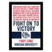The image is a framed poster with text and a bulldog logo, promoting Gonzaga University.