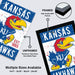 The image is a framed poster of the Kansas University Kawasaks, featuring the team's logo and colors. The poster is framed with high-quality MDF frames, and it is available in multiple sizes, including 11x17, 13x19, 18x24, and 24x36" frames.