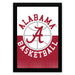 the logo of the Alabama basketball team, which is a basketball with the word "ALABAMA" written above it.