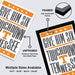 The image is a framed poster with the text "GIVE HIM SIX TENNESSEE" printed on it. The poster is framed with a high-quality MDF frame, and it is available in multiple sizes, including 11x17, 13x19, 18x24, and 24x36" frames.