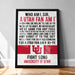 The image is a framed poster with text that appears to be a humorous message from the University of Utah.