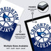 The image is a promotional graphic for framed and unframed prints of the Creighton Bluejays basketball team logo. It features two framed and two unframed prints of the logo, along with text indicating the quality of the frames and the available sizes.