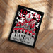 The image is a framed poster with a black and white design featuring a skull and various other elements. The poster has a bold, stylized title that reads "Lincoln Day by Day" and the phrase "We get better and better" below it.