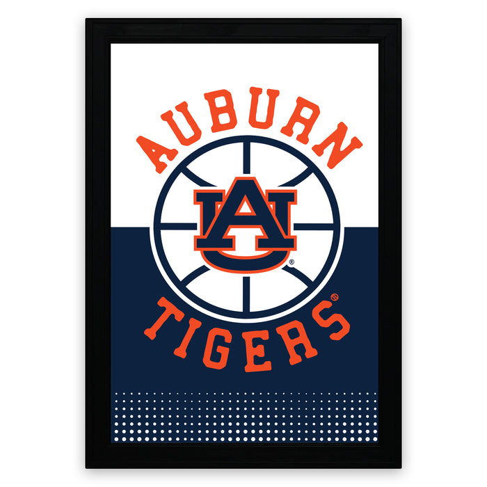 The image is a framed poster featuring the logo and name of the Auburn Tigers, a professional American football team.