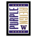 The image is a framed poster with the text "Purple Reign" prominently displayed.