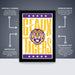 The image is a poster featuring the word "GEAUX TIGERS" in large yellow letters, with a tiger's face in the center. The poster is described as " Officially Licensed" and "Premium Printed", indicating that it is a high-quality, professionally printed poster. The poster is also described as "Shipped Flat" and "The Perfect Gift", suggesting that it is a convenient and thoughtful gift option.