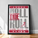 A framed poster with the text "ROLL TIDE A" prominently displayed, along with the text "ALABAMA'S CRIMSON TIDE" at the bottom.
