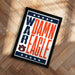 A framed poster with the text "WAR DAMN EAGLE" in bold, orange and blue letters, with the word "AUBURN" in a smaller font below.