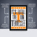 The image is a poster featuring the text "IT'S FOOTBALL TIME IN TENNESSEE" in a bold, orange font with a white outline. The poster is described as "OFFICIALLY LICENSED" and "PREMIUM PRINTED", indicating that it is a professionally printed poster with a premium design. The poster is also referred to as "THE PERFECT GIFT" and "SHIPPED FLAT", suggesting that it is a high-quality, easy-to-ship product.