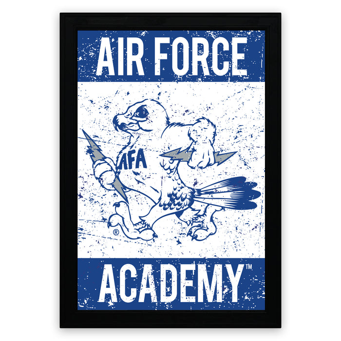 The image is a framed poster featuring the logo and name of the Air Force Academy.