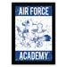 The image is a framed poster featuring the logo and name of the Air Force Academy.