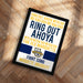 The image is a framed poster with text and logos related to Marquette University.