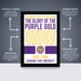 The image is a framed poster from Louisiana State University featuring a tiger logo and text promoting the university's sports teams.