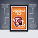 a poster of a virginia tech football helmet