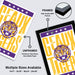 The image is a promotional poster for a sports team, specifically the Louisiana Tigers. It features a tiger logo and text, with a comparison between a framed and unframed version of the poster. The poster is available in multiple sizes, including 11x17 to 24x36 inches.