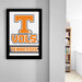 a framed poster of the Tennessee State University (TSU) logo hanging on a wall.