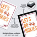 The image is a promotional poster for a Virginia Tech football team, featuring the team's logo and the text "Let's Go Hokies" in a framed and unframed format. The poster is available in multiple sizes, including 11x17, 13x19, 18x24, and 24x36" frames.