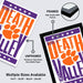 The image is a framed poster with the text "Welcome to Death Valley" printed on it. The poster is framed with a black border and features a large orange and purple design with a paw print. The poster is available in multiple sizes, including 11x17, 13x19, 18x24, and 24x36" frames.