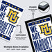 The image is a promotional poster for a college or university, featuring the text "We are Marquette" in a bold, stylized font. The poster is framed and unframed, with the framed version labeled as "High Quality MDF Frames". The poster is available in multiple sizes, including 11x17 - 13x24 - 18x24 - 24x36", and the text "Multiple Sizes Available" is displayed at the bottom of the image.