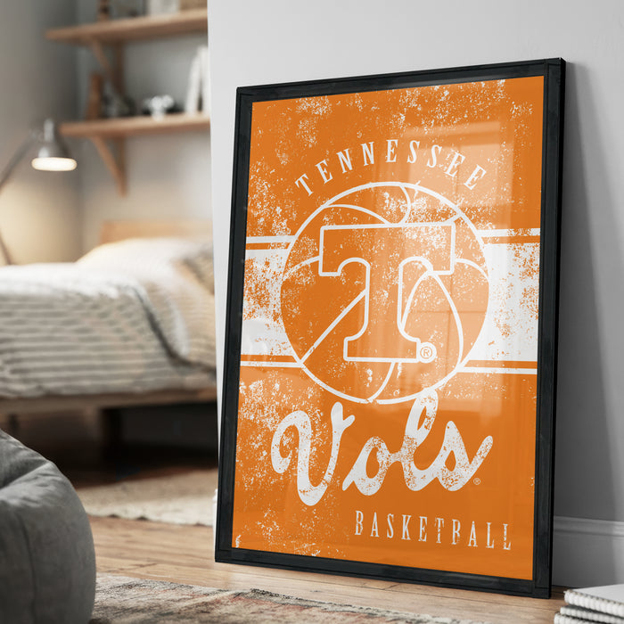 a framed poster of the Tennessee Titans basketball team, with the text " Tennessee Titans Basketball" prominently displayed.