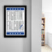 a framed poster with the text "FIGHTIN' 'FALCONS'" and "UNITED STATES AIR FORCE ACADEMY" on it, hanging on a wall.
