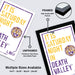 The image is a framed poster with the text "IT IS SATURDAY NIGHT IN DEATH VALLEY" printed on it. The poster is framed and labeled as "FRAMED" and "High Quality MDF Frames". The poster is available in multiple sizes, including 11x17", 13x19", 18x24", and 24x36" frames.
