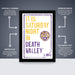 The image is a framed poster featuring the text "IT IS SATURDAY IN DEATH VALLEY" with a tiger logo. The poster is described as "OFFICIALLY LICENSED" and "PREMIUM PRINTED", indicating that it is a professionally printed poster with a premium design. The poster is also described as "SHIPPED FLAT" and "ALL POSTERS ARE SHIPPED FOR EASY GIFT WRAP", suggesting that the poster is available for purchase as a gift.