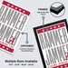 The image is a promotional poster for a product called "HAMMER JAMMER" that is available in multiple sizes. The poster features a red and white color scheme with the text "HAMMER JAMMER" prominently displayed. The poster also includes a close-up of a framed version of the poster, highlighting the high-quality MDF frames used for the product.