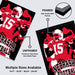 The image is a framed poster of a football player, specifically from the Nebraska football team, with the text "FRAMED" indicating that it is a framed print.