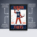 a picture of a tiger holding a baseball bat