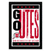 The image is a framed poster featuring the text "GO OUT" in large, bold letters, with a smaller "U" symbol and the text "UNIVERSITY OF UTAH" below.
