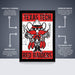 The image is a poster for the Texas Tech Red Raiders, featuring a cartoon character with a cowboy hat and mustache. The poster is described as " Officially licensed" and "Premium printed", indicating that it is a professionally printed poster with a high-quality design. The poster is also described as "The perfect gift" and "Shipped flat", suggesting that it is a convenient and attractive gift option.