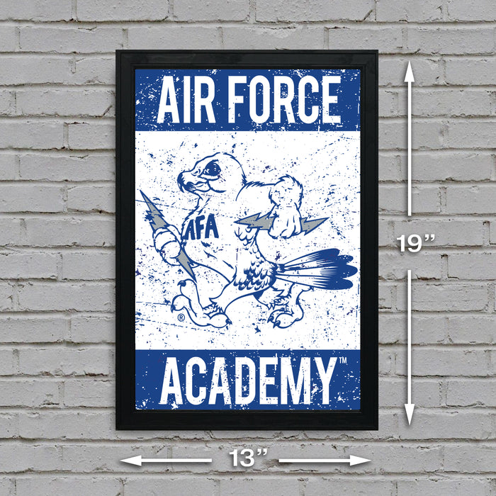 Limited Edition Air Force Falcons Vintage Mascot Poster Art Print - 13x19"
