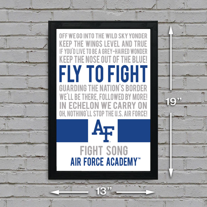 Limited Edition Air Force Academy Fight Song Poster Art Print - 13x19"