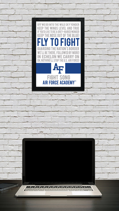 Limited Edition Air Force Academy Fight Song Poster Art Print - 13x19"