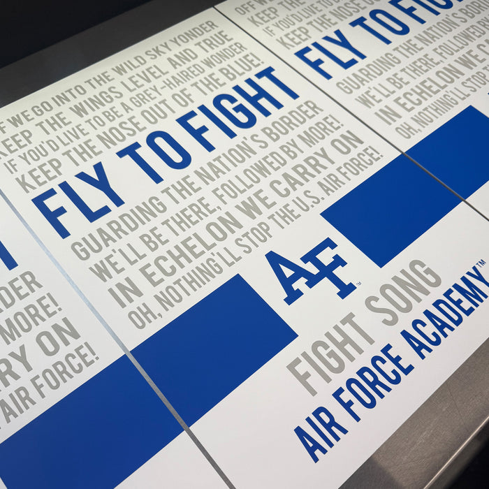 Limited Edition Air Force Academy Fight Song Poster Art Print - 13x19"