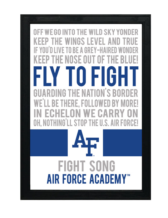 Limited Edition Air Force Academy Fight Song Poster Art Print - 13x19"