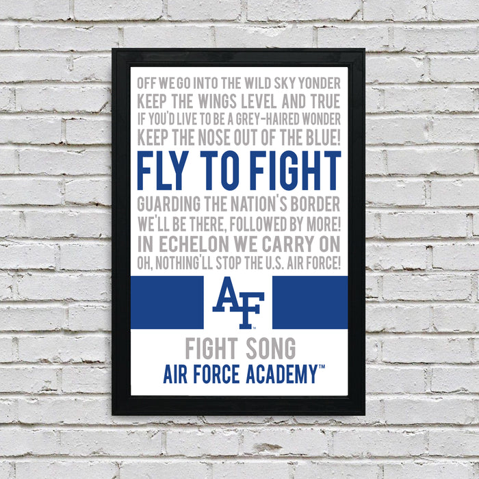 Limited Edition Air Force Academy Fight Song Poster Art Print - 13x19"