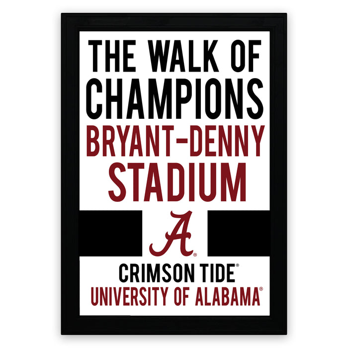 Limited Edition The Walk of Champions Alabama Crimson Tide Poster Art - 13x19"