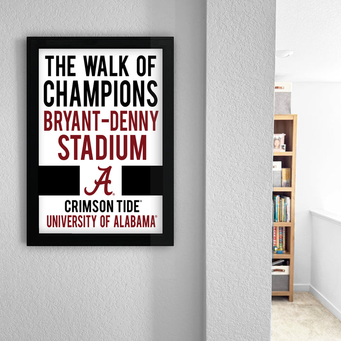 Limited Edition The Walk of Champions Alabama Crimson Tide Poster Art - 13x19"
